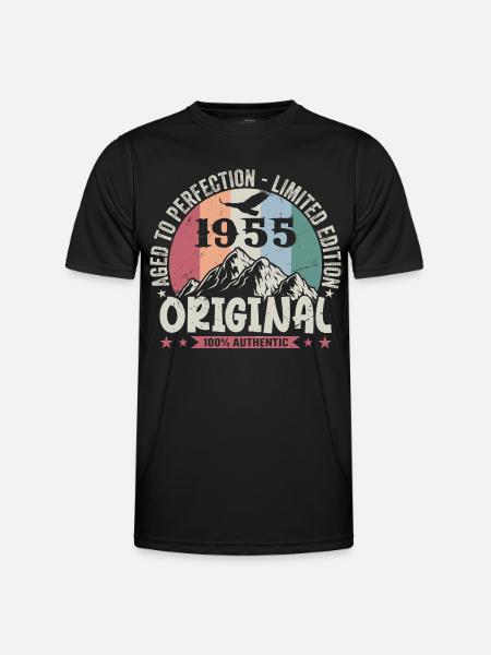 1955 Birthday 1955 Vintage Birthday 1955 - Men's Functional T-Shirt - black