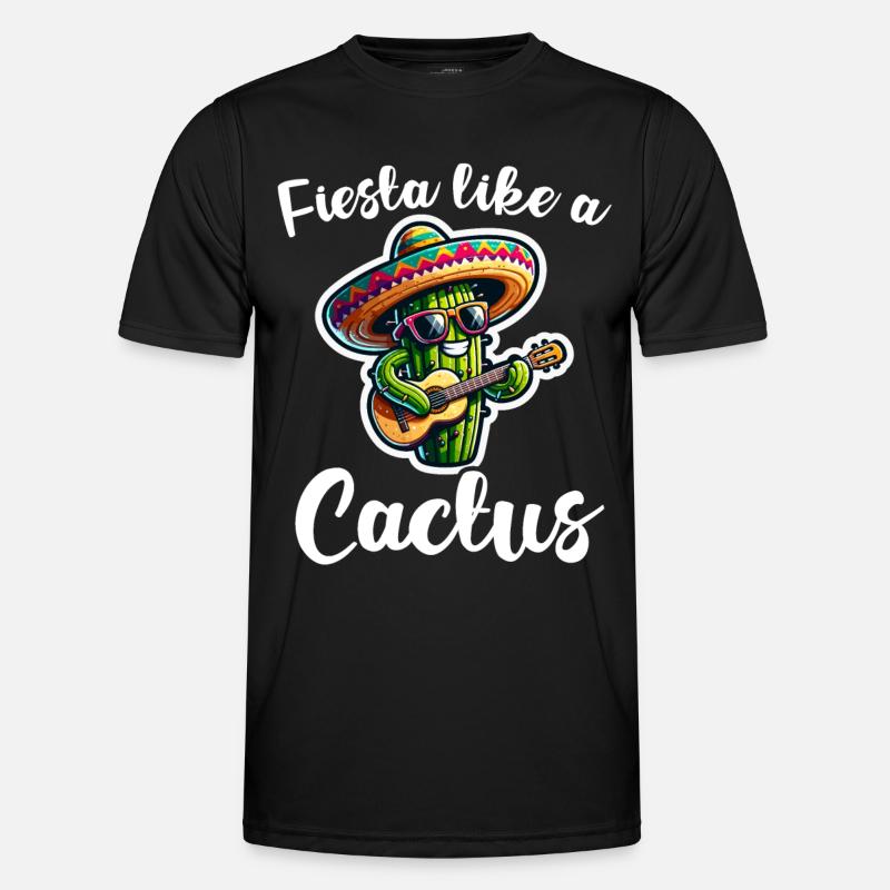 Cinco de Mayo Cactus - Men's Functional T-Shirt - black