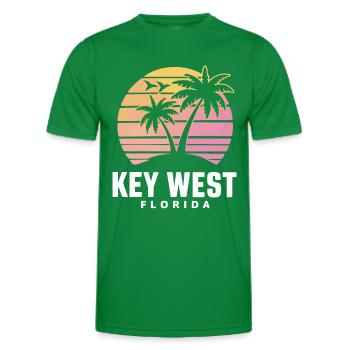 Key West Florida Sonnenuntergang Design - Männer Funktions-T-Shirt - Kelly Green - Vorne - AI Model Male 178 dark (178cm)