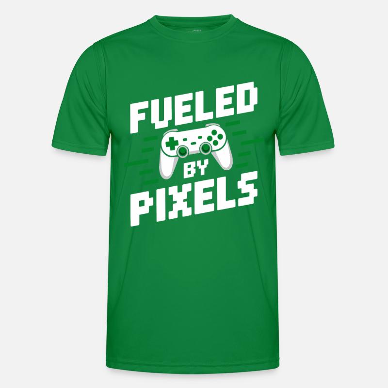 Alimenté par la conception de jeu de pixels T-shirt sport Homme