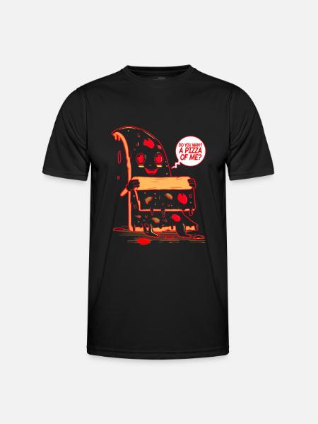 Voulez-vous une pizza de moi? - T-shirt sport Homme - noir