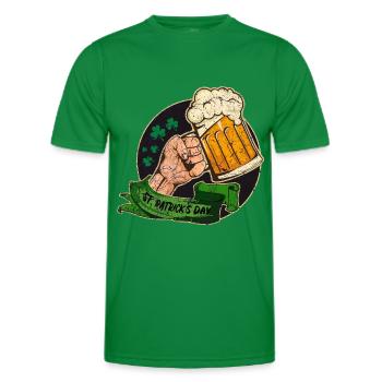 St. Patrick's Day - Men's Functional T-Shirt - kelly green - Front - AI Model Male 178 dark (178cm)