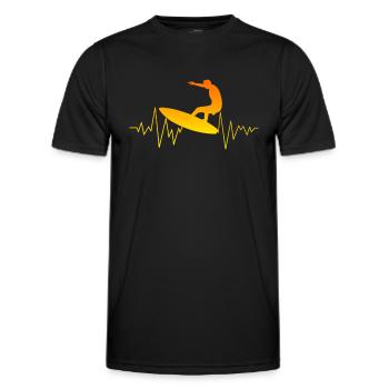 Surfen Surfer - Männer Funktions-T-Shirt - Schwarz - Vorne - AI Model Male 178 dark (178cm)