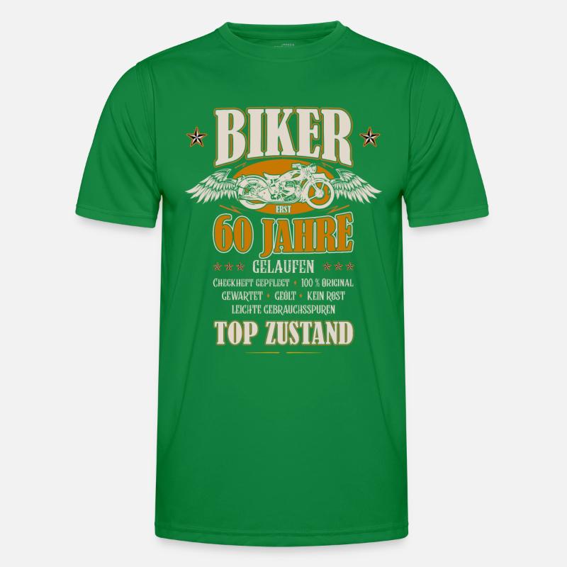 60. Geburtstag Mann Geschenk lustig Biker Motorrad Männer Funktions-T-Shirt