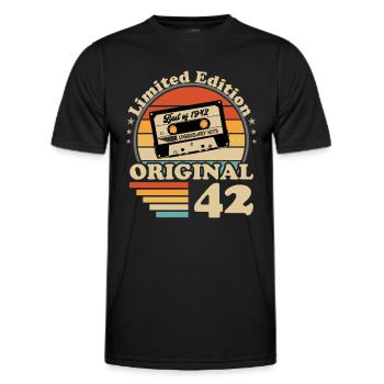 1942 Vintage Vintage Anniversaire Rétro Cadeau - T-shirt sport Homme - noir - Devant - AI Model Male 178 dark (178cm)