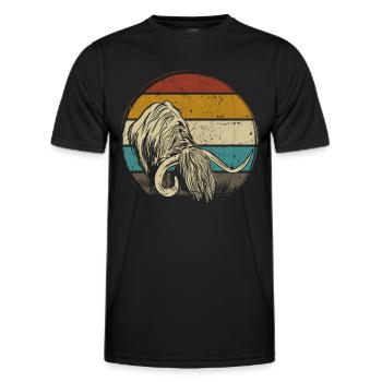 Scottish Highland Highland Cattle Highland - Men's Functional T-Shirt - black - Front - AI Model Male 178 dark (178cm)