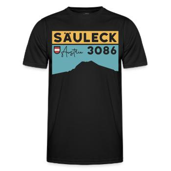 Säuleck Hohe Tauern Skitour Bergtour Klettersteig - Männer Funktions-T-Shirt - Schwarz - Vorne - AI Model Male 178 dark (178cm)