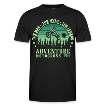 1961 Anniversaire né en 1961 Rétro Vintage - T-shirt sport Homme - noir - Devant - AI Model Male 178 dark (178cm)
