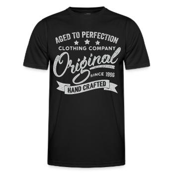 Original 1996 Vintage Rétro 1996 Anniversaire 1996 - T-shirt sport Homme - noir - Devant - AI Model Male 178 dark (178cm)