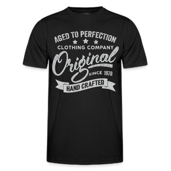 Original 1978 Vintage Rétro 1978 Anniversaire 1978 - T-shirt sport Homme - noir - Devant - AI Model Male 178 dark (178cm)