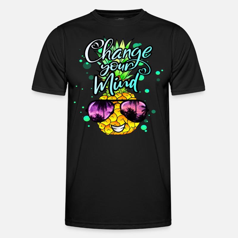 Pineapple changes your thinking - Men's Functional T-Shirt - black