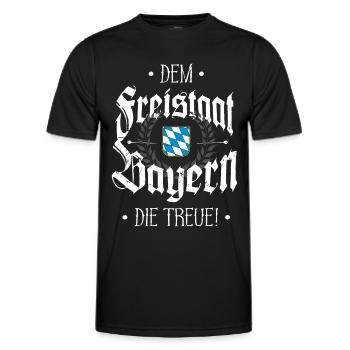Freistaat Bayern Treue Patriot bayrischer Bua - Männer Funktions-T-Shirt - Schwarz - Vorne - AI Model Male 178 dark (178cm)
