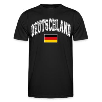 Germany Flag - Men's Functional T-Shirt - black - Front - AI Model Male 178 dark (178cm)