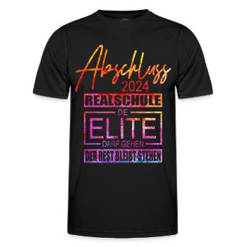Abschluss 2024 Realschule - Männer Funktions-T-Shirt - Schwarz - Vorne - AI Model Male 178 dark (178cm)
