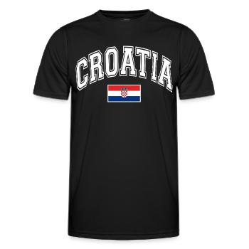 Croatia Croatia Flag - Men's Functional T-Shirt - black - Front - AI Model Male 178 dark (178cm)