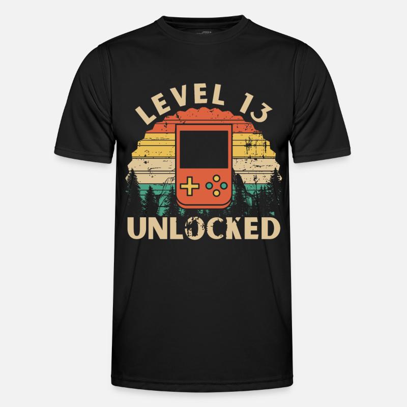 Level 13 freigeschaltet - Männer Funktions-T-Shirt - Schwarz