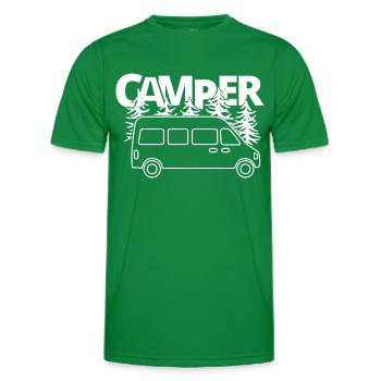 Caravane caravane caravane sort camper bus - T-shirt sport Homme - vert - Devant - AI Model Male 178 dark (178cm)