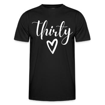 30th birthday - Men's Functional T-Shirt - black - Front - AI Model Male 178 dark (178cm)