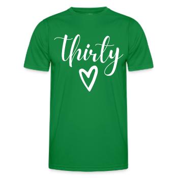 30th birthday - Men's Functional T-Shirt - kelly green - Front - AI Model Male 178 dark (178cm)