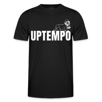 Raver / Rave / Gabber / Speedcore Raver Uptempo - T-shirt sport Homme - noir - Devant - AI Model Male 178 dark (178cm)