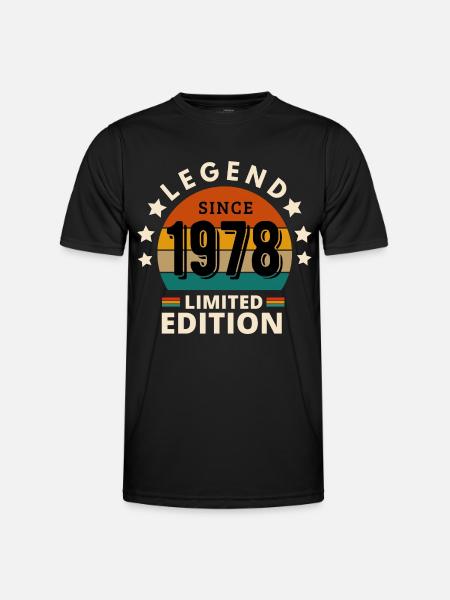 LÉGENDE 1978, MILLÉSIME 1978 - T-shirt sport Homme - noir