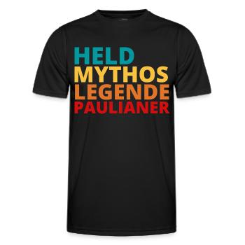 St Pauli. Éventail St pauli Éventail Paulianer Hamburger - T-shirt sport Homme - noir - Devant - AI Model Male 178 dark (178cm)