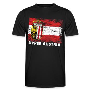 Oberösterreich - Österreich Upper Austria / Linz - Men's Functional T-Shirt - black - Front - AI Model Male 178 dark (178cm)