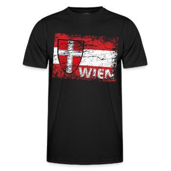 WIEN Vienna / Österreich / Wiener / Wien ist ... - Männer Funktions-T-Shirt - Schwarz - Vorne - AI Model Male 178 dark (178cm)