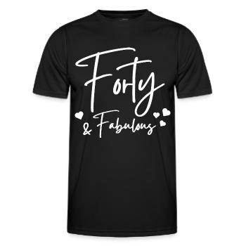 Vierzig fabelhaft - Männer Funktions-T-Shirt - Schwarz - Vorne - AI Model Male 178 dark (178cm)