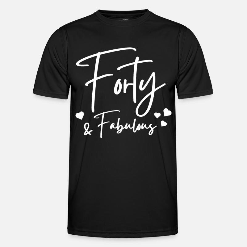 Vierzig fabelhaft - Männer Funktions-T-Shirt - Schwarz