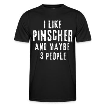Pinscher - T-shirt sport Homme - noir - Devant - AI Model Male 178 dark (178cm)