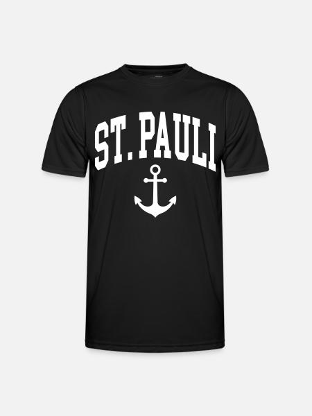 St. Pauli - Männer Funktions-T-Shirt - Schwarz