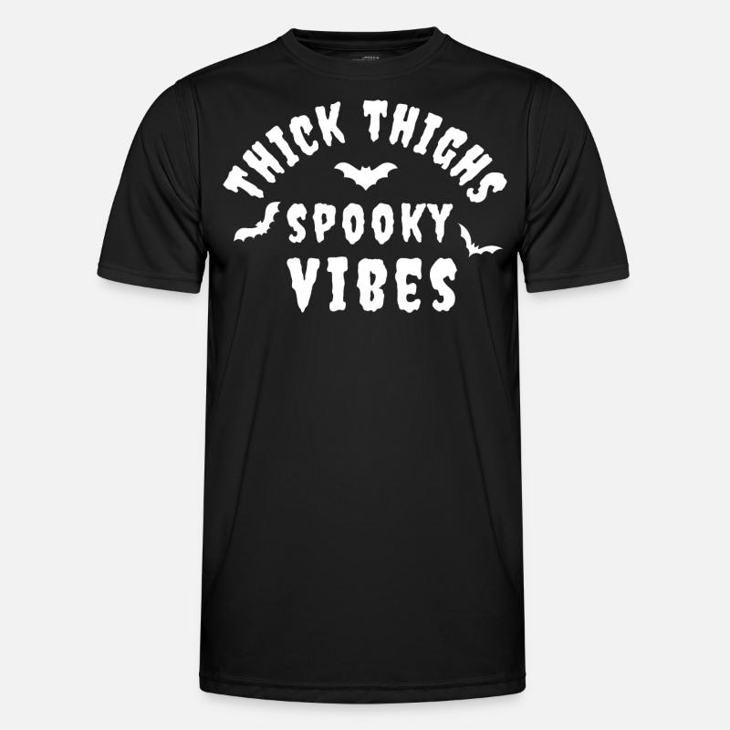 thick thighs spooky vibes - Men's Functional T-Shirt - black