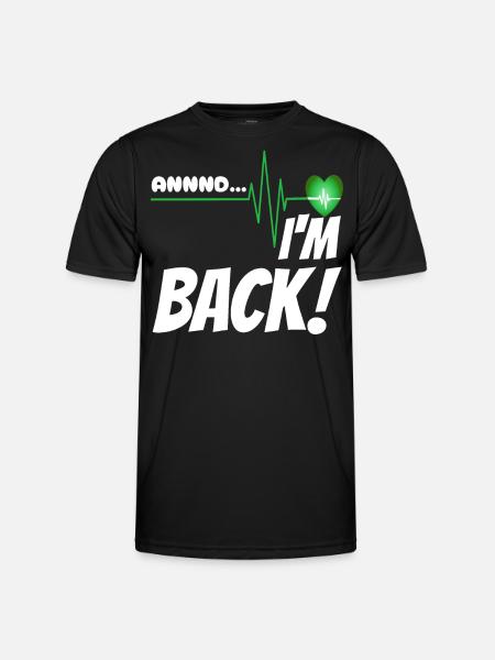 Annnd I'M back - heart attack - Men's Functional T-Shirt - black