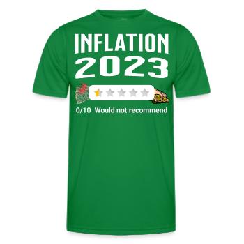 Inflation 2023 - poor rating - Männer Funktions-T-Shirt - Kelly Green - Vorne - AI Model Male 178 dark (178cm)