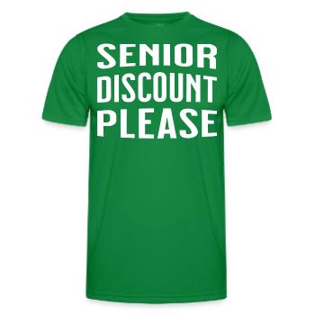 Rabais senior s’il vous plaît - Rabais retraité - T-shirt sport Homme - vert - Devant - AI Model Male 178 dark (178cm)