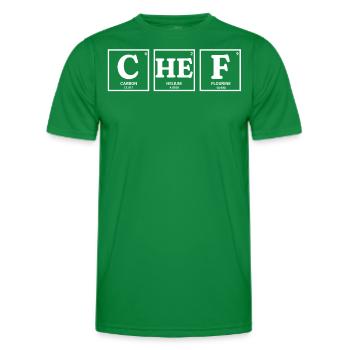 CHEF chemische Elemente design - Männer Funktions-T-Shirt - Kelly Green - Vorne - AI Model Male 178 dark (178cm)