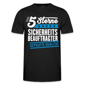5Sterne Sicherheitsbeauftragter - Männer Funktions-T-Shirt - Schwarz - Vorne - AI Model Male 178 dark (178cm)