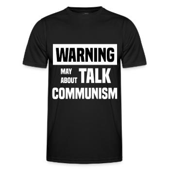Je parle du communisme - T-shirt sport Homme - noir - Devant - AI Model Male 178 dark (178cm)
