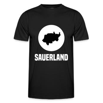 Sauerland! - Männer Funktions-T-Shirt - Schwarz - Vorne - AI Model Male 178 dark (178cm)