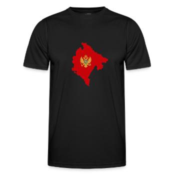Lustiger Montenegro Spruch für Montenegriner! - Männer Funktions-T-Shirt - Schwarz - Vorne - AI Model Male 178 dark (178cm)