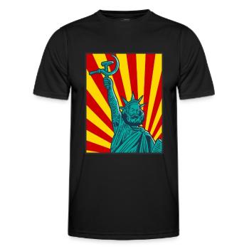 Funny socialist saying about socialism! - Men's Functional T-Shirt - black - Front - AI Model Male 178 dark (178cm)