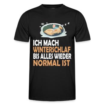 Hasen Schlafanzug Nachthemd Schlafshirt Pyjama - Männer Funktions-T-Shirt - Schwarz - Vorne - AI Model Male 178 dark (178cm)