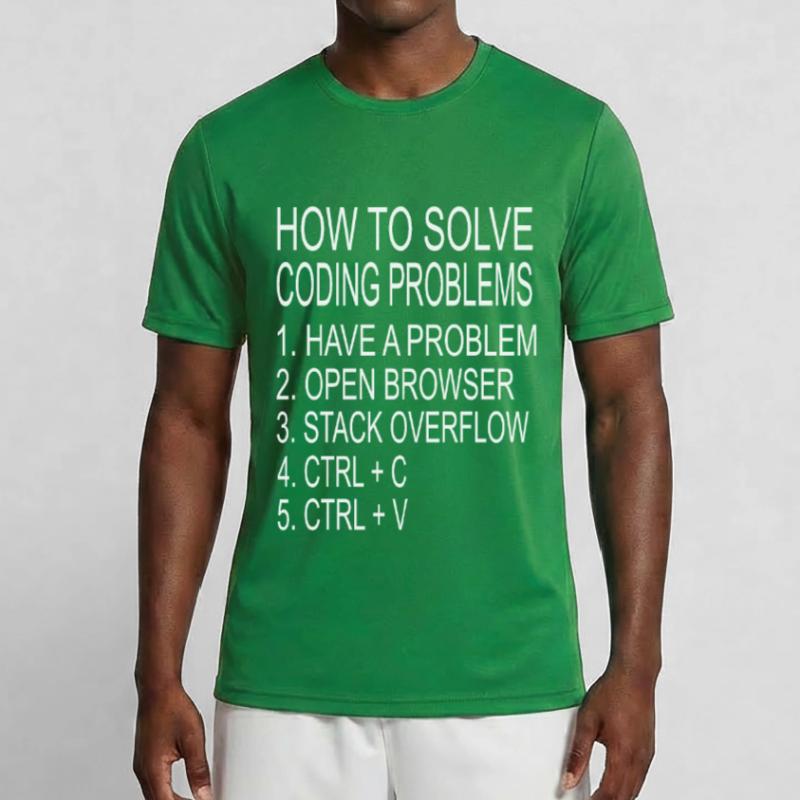Programmierer Coder Informatik Probleme lösen Männer Funktions-T-Shirt