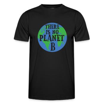 Il n’y a pas de planète B changement climatique cadeau - T-shirt sport Homme - noir - Devant - AI Model Male 178 dark (178cm)