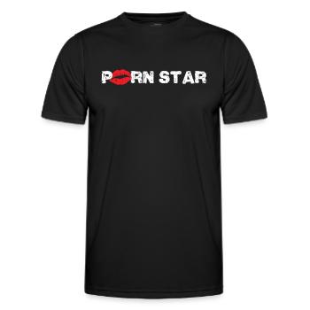 Porno Star - Männer Funktions-T-Shirt - Schwarz - Vorne - AI Model Male 178 dark (178cm)