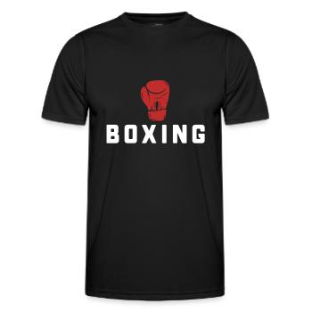 Boxen Boxhandschuh Sport Boxer - Männer Funktions-T-Shirt - Schwarz - Vorne - AI Model Male 178 dark (178cm)