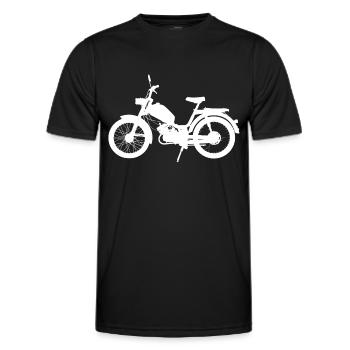 Cyclomoteur cyclomoteur scooter moto vintage deux temps - T-shirt sport Homme - noir - Devant - AI Model Male 178 dark (178cm)