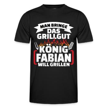 Fabian Grill König - Männer Funktions-T-Shirt - Schwarz - Vorne - AI Model Male 178 dark (178cm)
