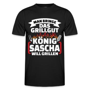Sascha Grill König - Männer Funktions-T-Shirt - Schwarz - Vorne - AI Model Male 178 dark (178cm)